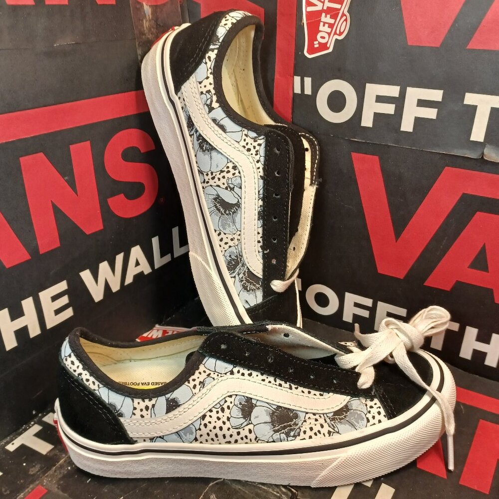 VANS Men's 4/Women's 5.5 Style 36 Decon VR3 Animal Floral Blue Polka Dot